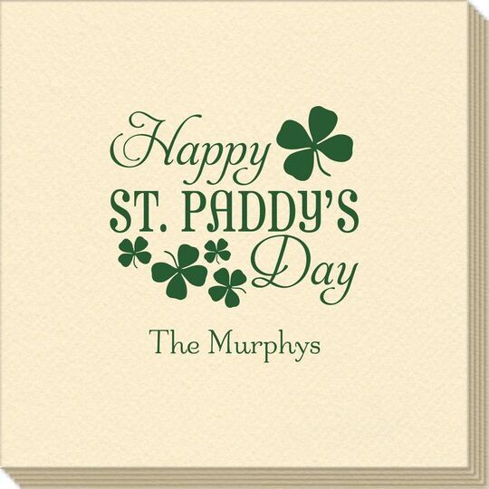 Happy St. Paddy's Day Linen Like Napkins